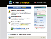 Tablet Screenshot of cleanuninstall.com